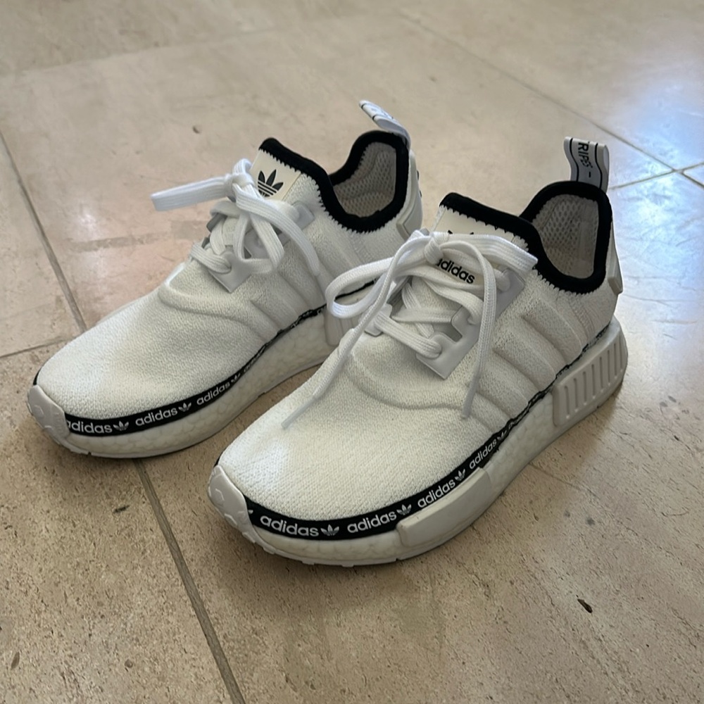 Adidas NMD_R1 'White Tape Logo' FV7306 size 6